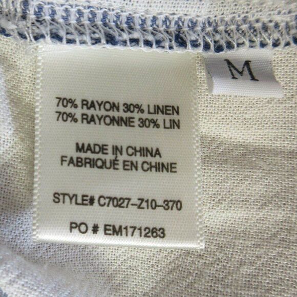 CLOTH & STONE Wide Leg Linen Blend Capri Skimmer Womens Sz M Stripped Pants NWT - Picture 5 of 12